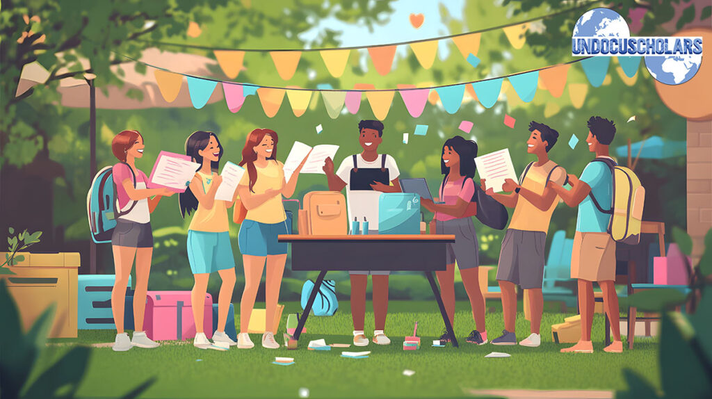 high school graduates celebrating outdoors