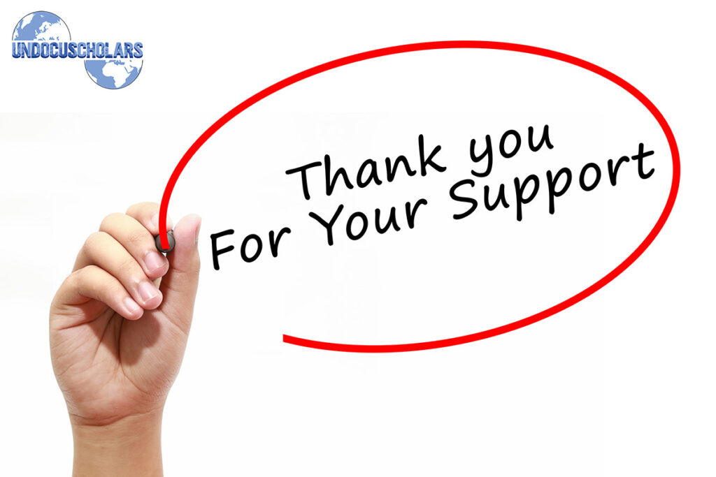 thank you for your support message
